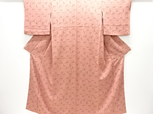 牡丹唐草模様鮫小紋着物